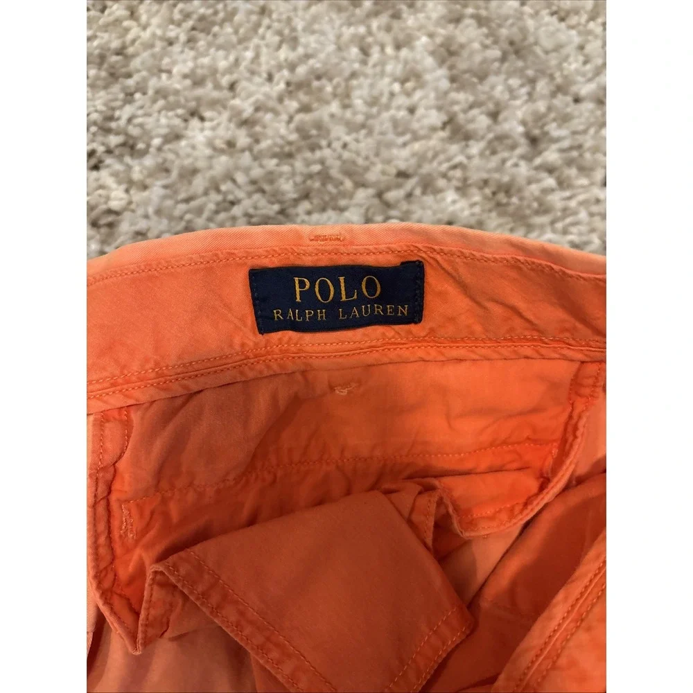 Womens Polo Classic Fit Ralph Lauren Orange Shorts‎ Size 38